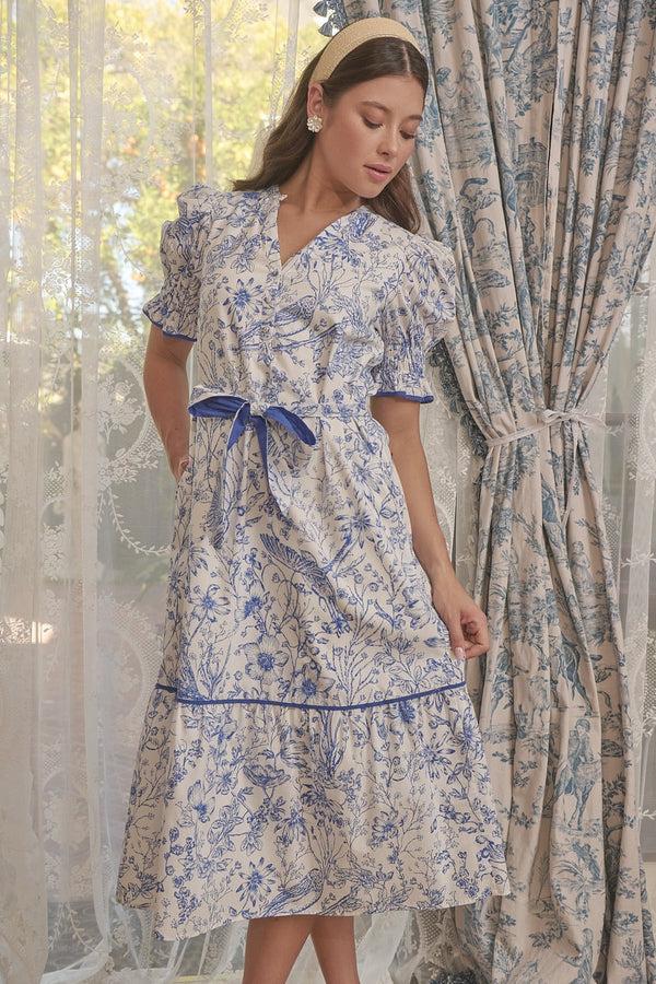 sugarlips Eve Floral Nori Midi Dress