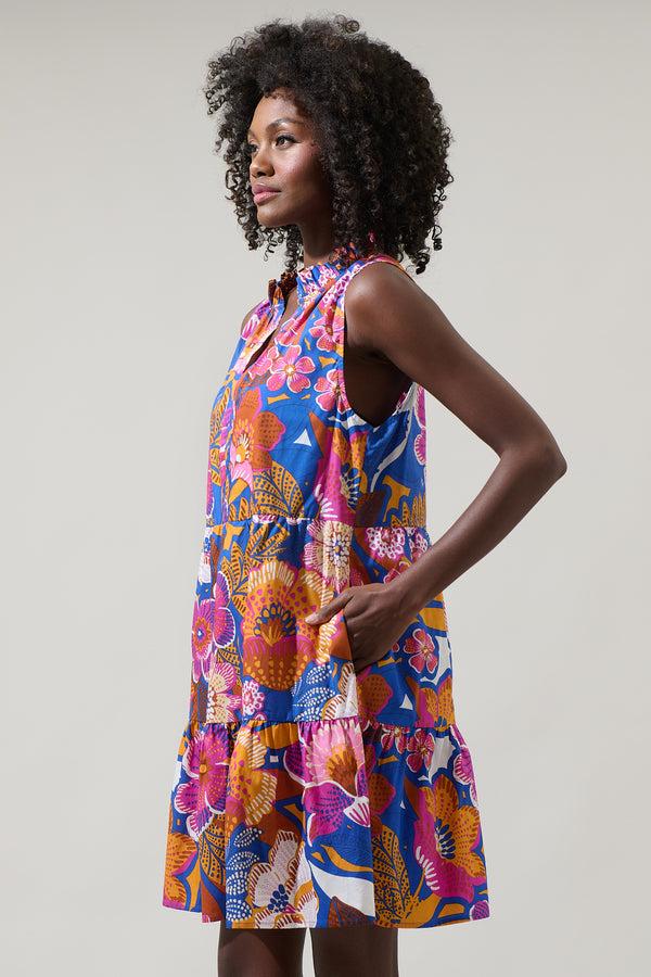 Sugarlips Eveline Floral Gemmely Shift Mini Dress