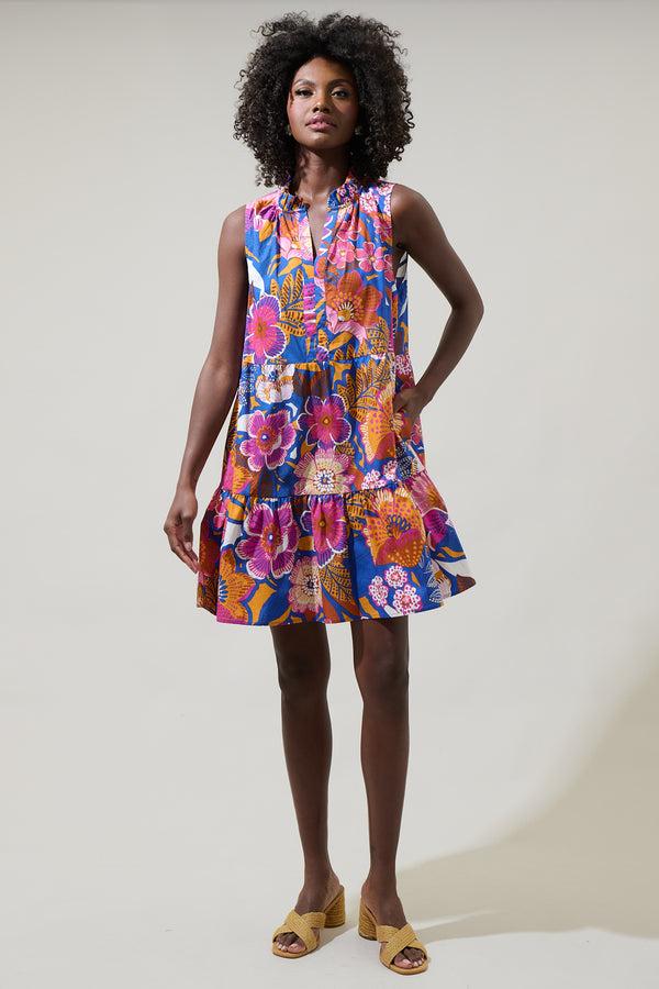 Sugarlips Eveline Floral Gemmely Shift Mini Dress