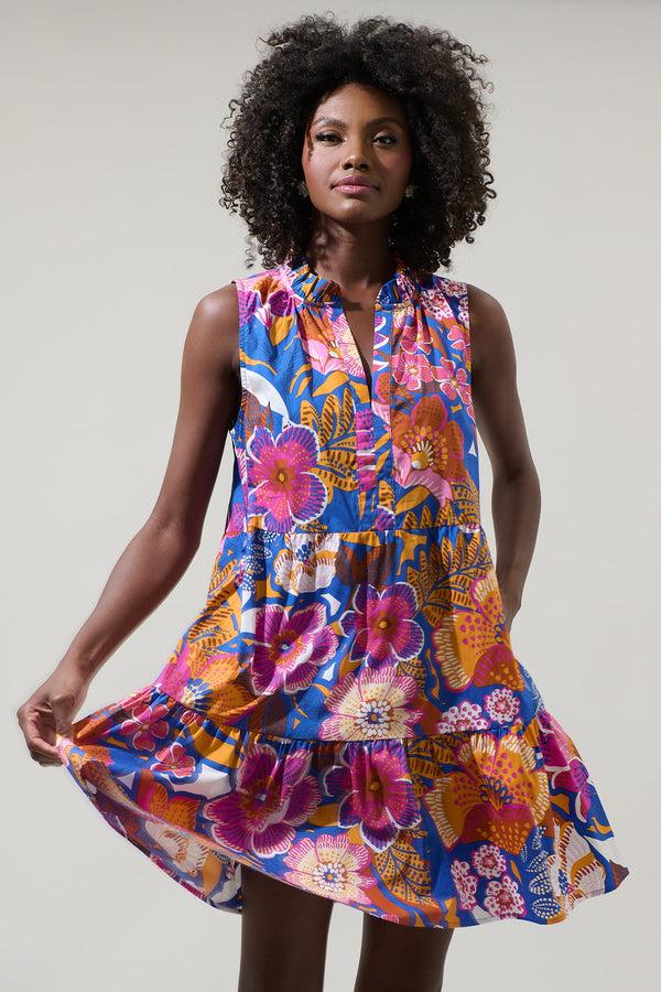 sugarlips Eveline Floral Gemmely Shift Mini Dress