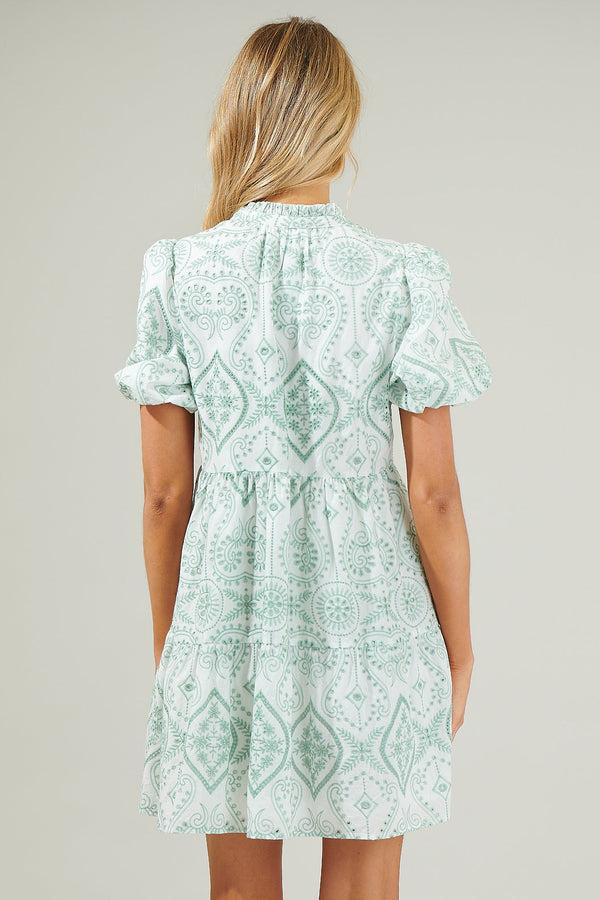 Sugarlips Evelyn Eyelet Jacey Babydoll Mini Dress