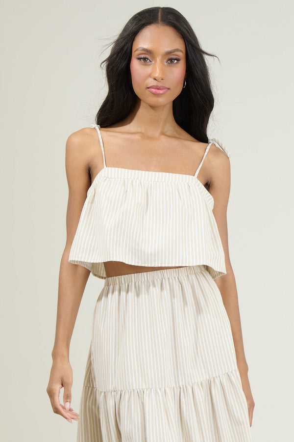 sugarlips Everlanes Striped Crop Top