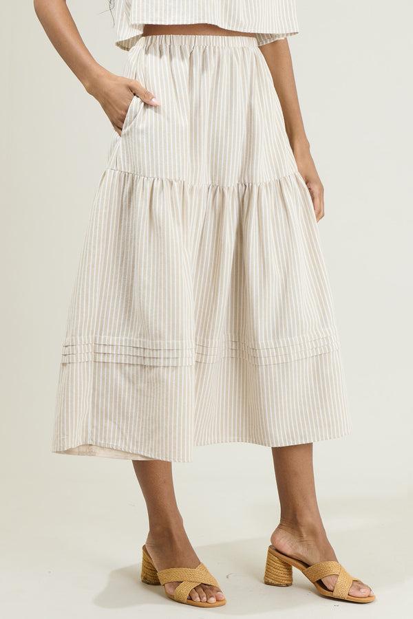 Sugarlips Everlanes Striped Flores Midi Skirt
