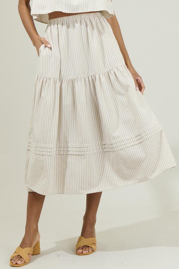 sugarlips Everlanes Striped Flores Midi Skirt
