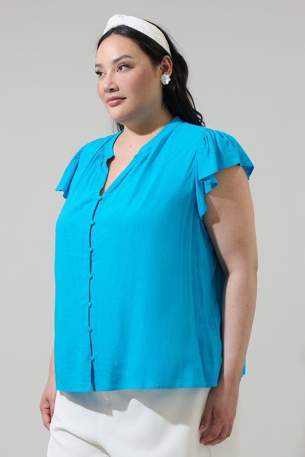 Sugarlips Everly Split Neck Top Curve