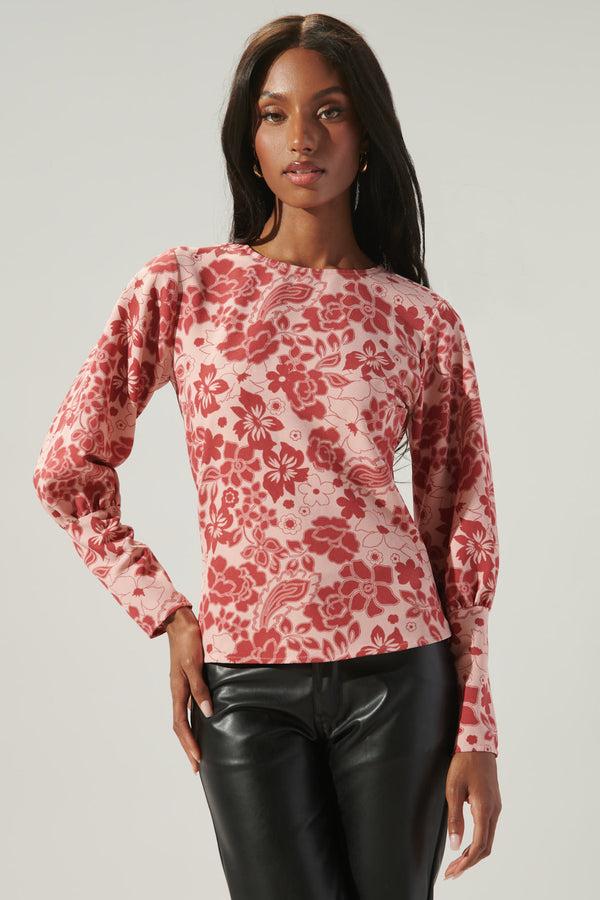 Sugarlips Everything Nice Puff Sleeve Blouse