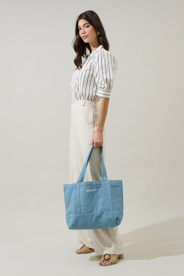 Sugarlips Everywhere Denim Tote Bag
