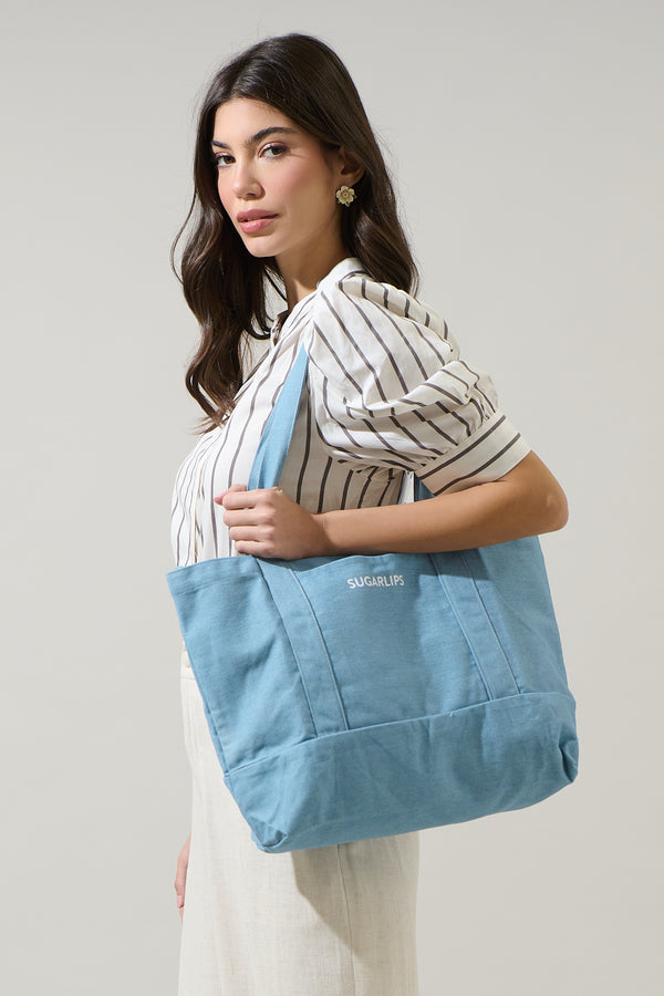 sugarlips Everywhere Denim Tote Bag