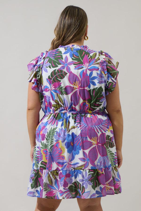 Sugarlips Evren Tropics Sardy Mini Dress Curve