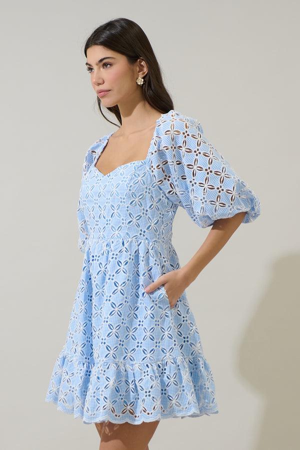 Sugarlips Evy Sweetheart Mini Dress Verlan Eyelet
