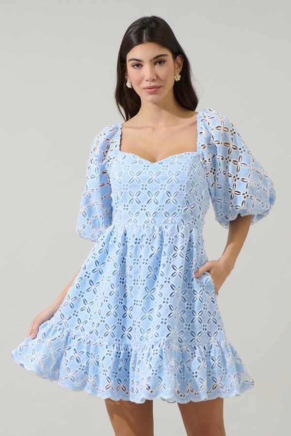 sugarlips Evy Sweetheart Mini Dress Verlan Eyelet