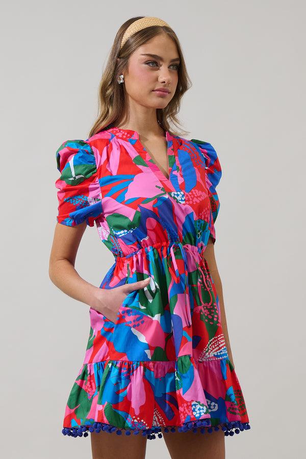 Sugarlips Exene Floral Gerica Shift Mini Dress