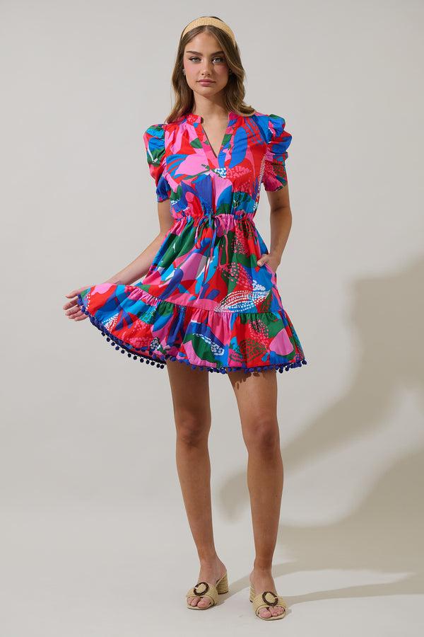 Sugarlips Exene Floral Gerica Shift Mini Dress