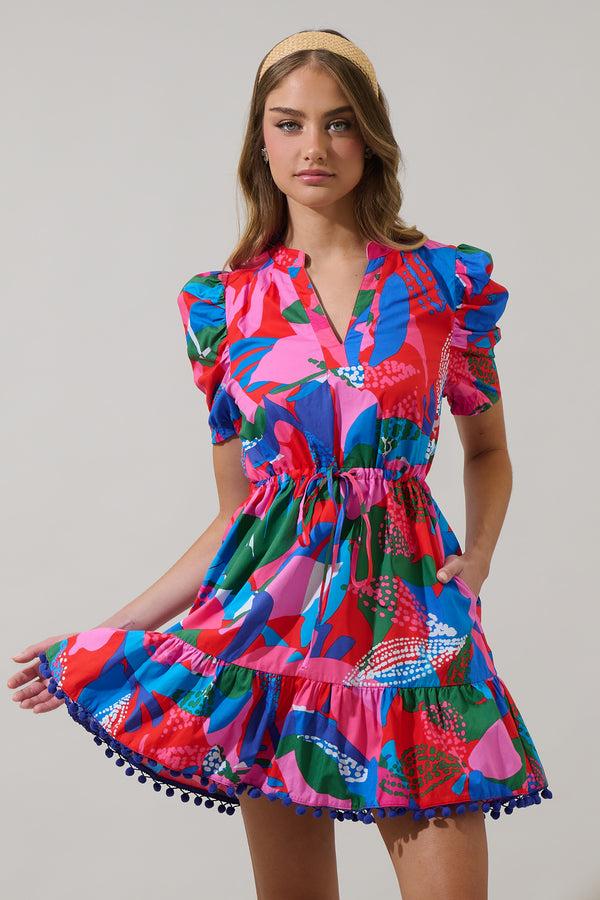 sugarlips Exene Floral Gerica Shift Mini Dress