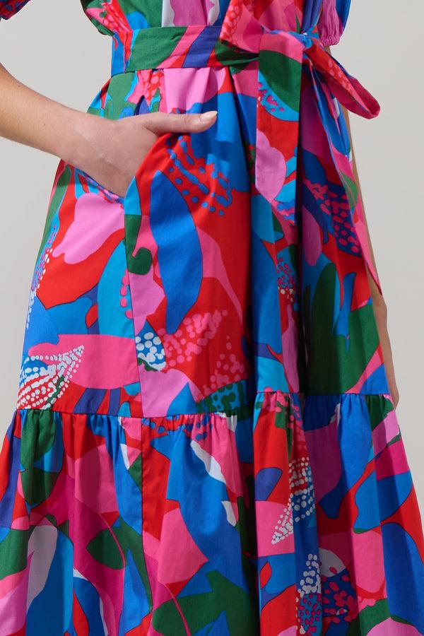 Sugarlips Exene Floral Wynette Tiered Midi Dress