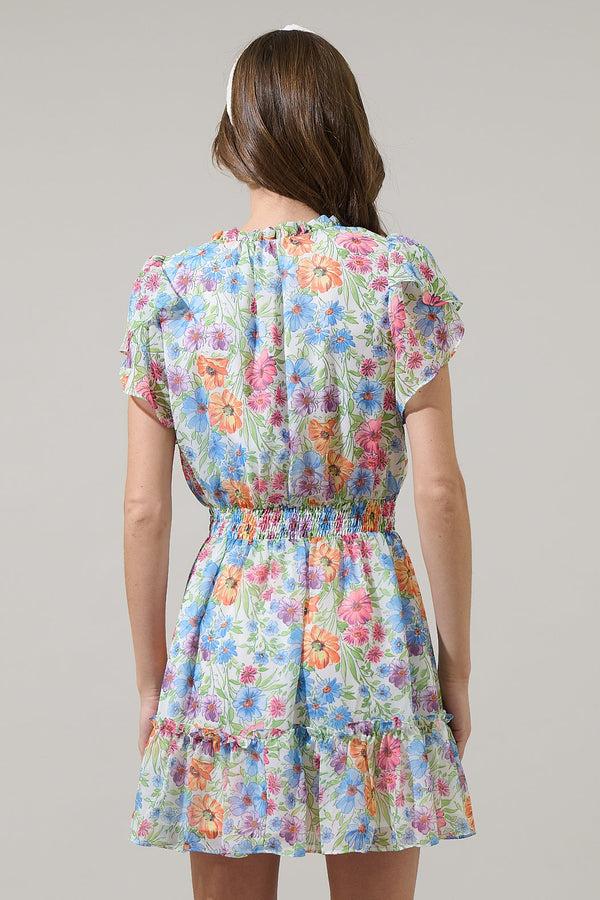 Sugarlips Ezia Garden Bumble Ruffle Mini Dress