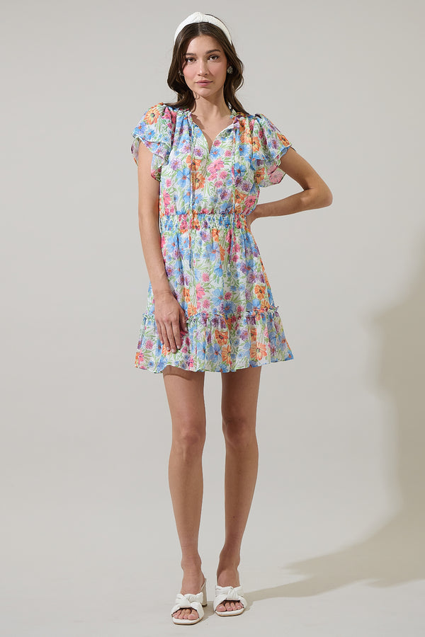 Sugarlips Ezia Garden Bumble Ruffle Mini Dress
