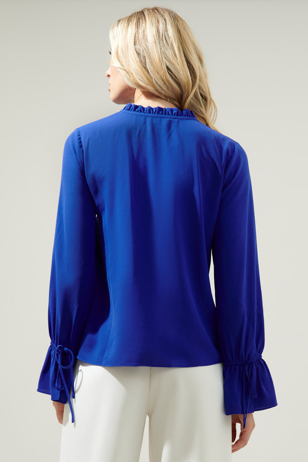 Sugarlips Ezra Split Neck Blouse