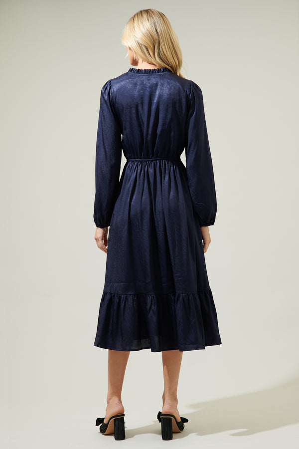Sugarlips Fabiola Split Neck Midi Dress
