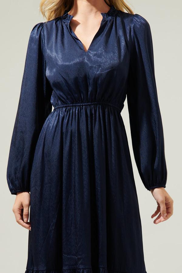 Sugarlips Fabiola Split Neck Midi Dress