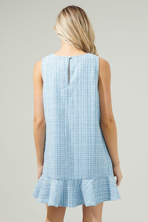 Sugarlips Fairy Floss Ruffled Tweed Shift Dress