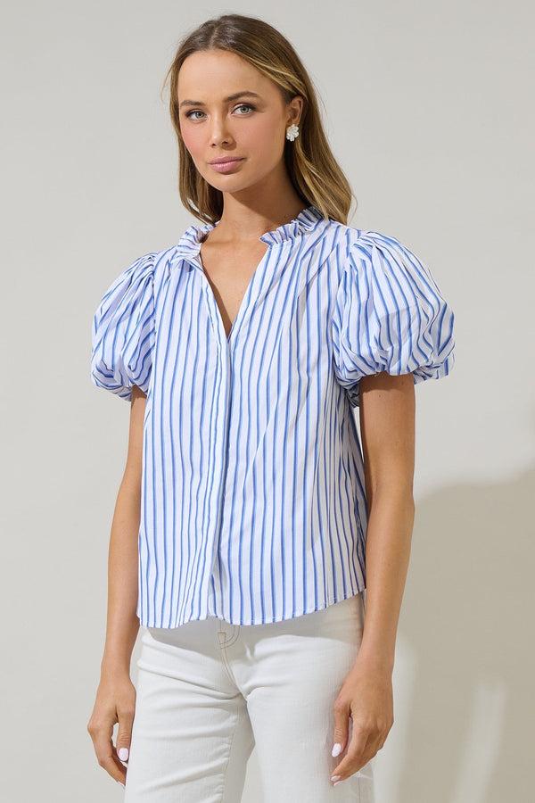 Sugarlips Fannie Striped Jayla Button Down Top