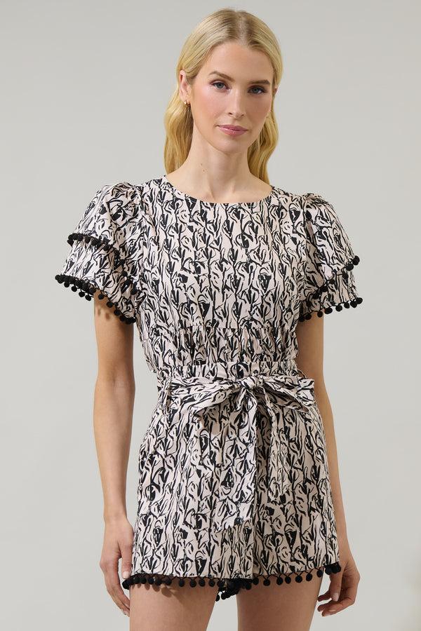 Sugarlips Fay Floral Milagro Pom Pom Blouse