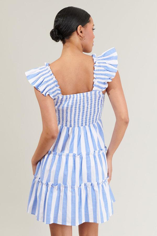 Sugarlips Fays Striped Smocked Mini Dress