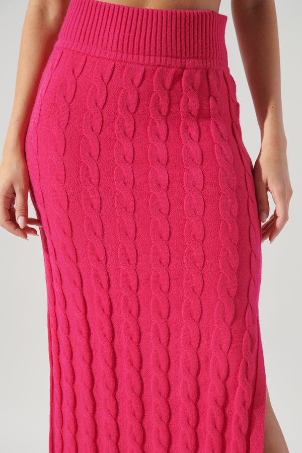 Sugarlips Fern Cable Knit Midi Skirt