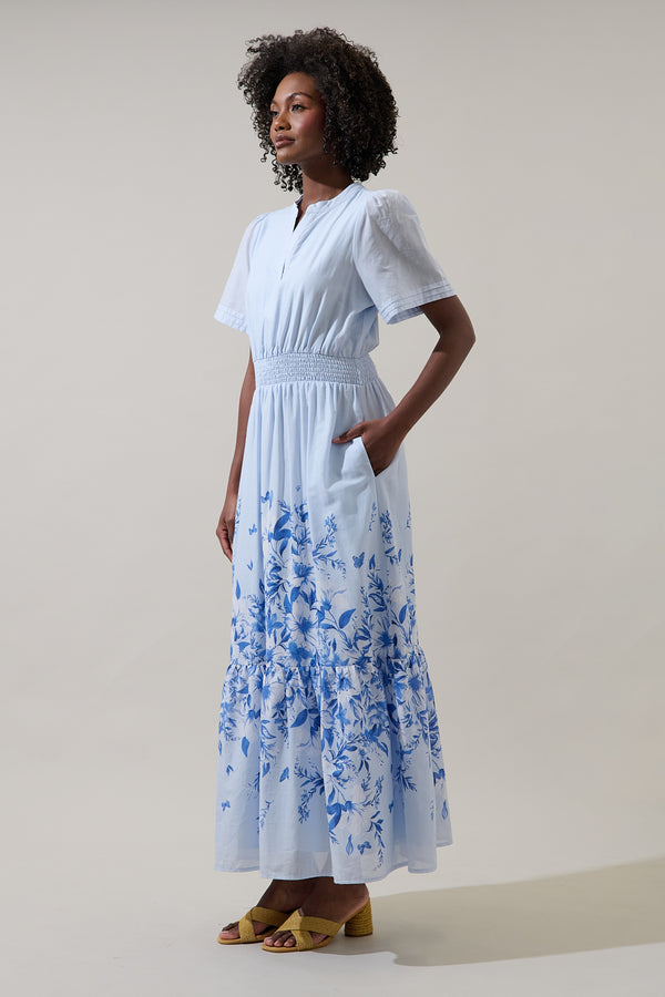 Sugarlips Fernie Field Janey Poplin Maxi Dress