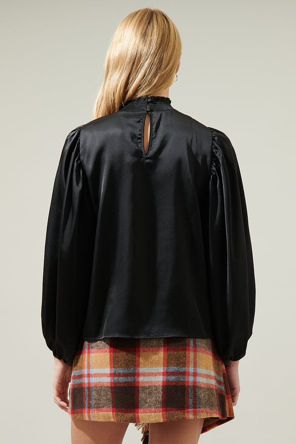 Sugarlips Figaro Balloon Sleeve Chiffon Blouse