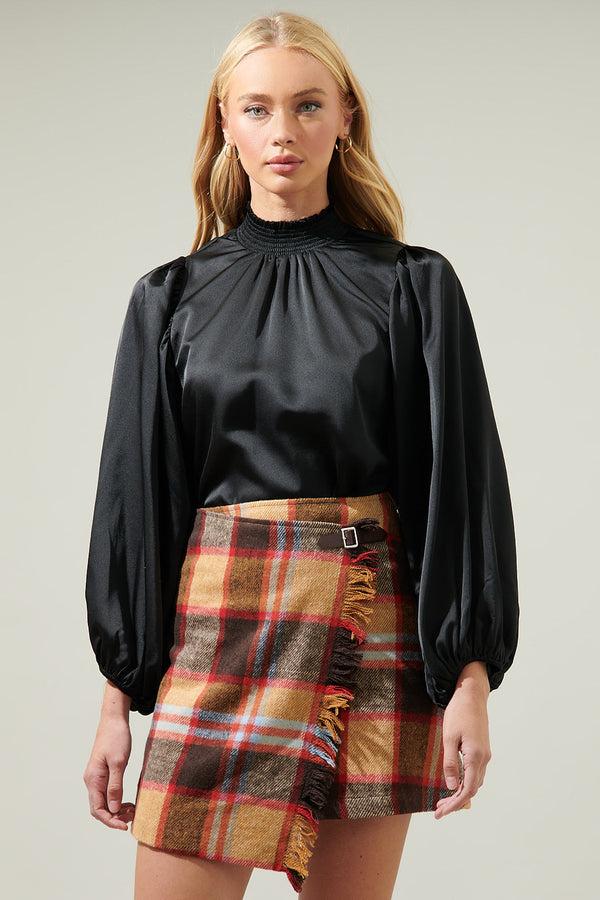sugarlips Figaro Balloon Sleeve Chiffon Blouse