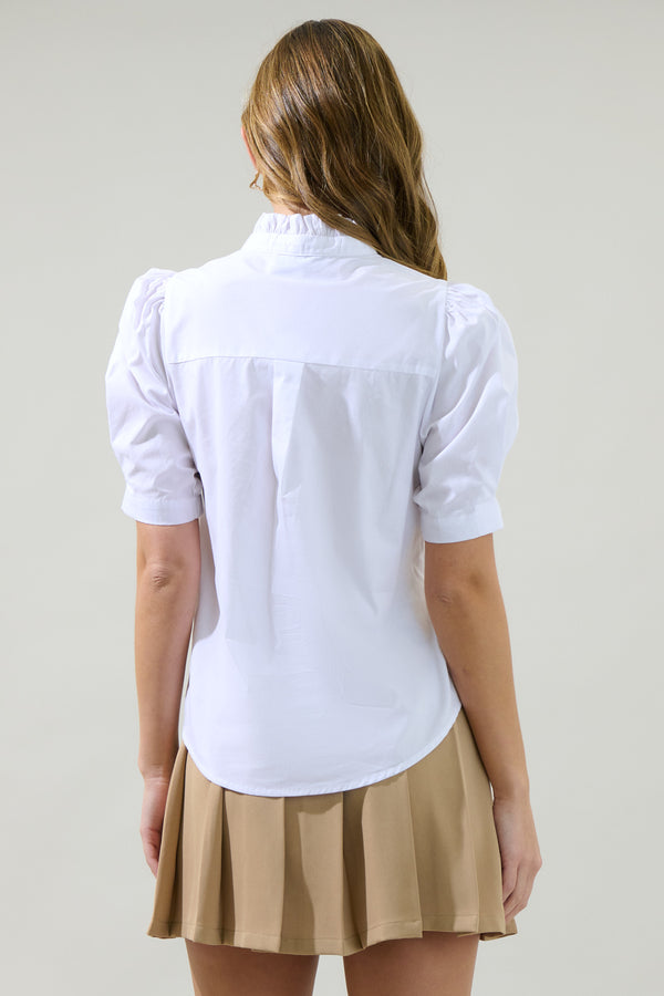 Sugarlips Finley Ruffle Button Down Top