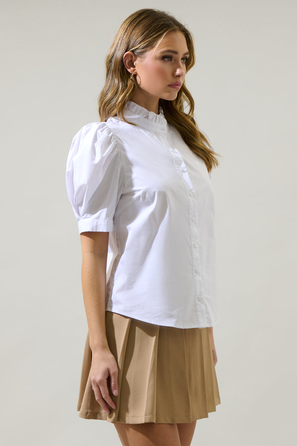 Sugarlips Finley Ruffle Button Down Top