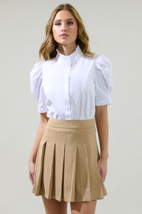 sugarlips Finley Ruffle Button Down Top