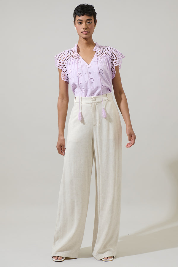 Sugarlips Finna Lace Tassel Tie Top