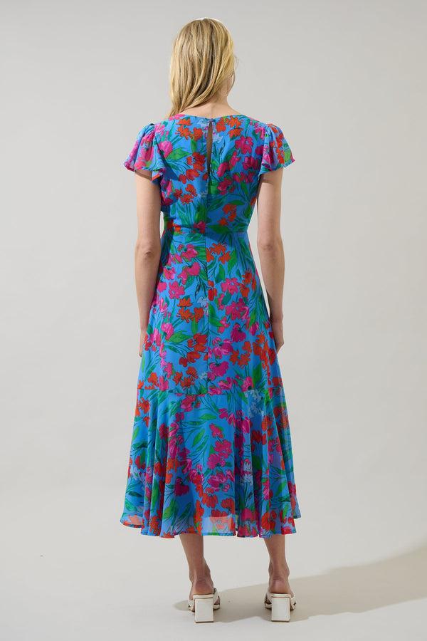 Sugarlips Finy Floral Perth Flare Midi Dress