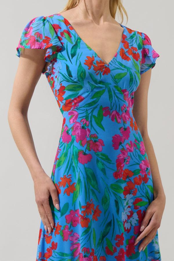 Sugarlips Finy Floral Perth Flare Midi Dress