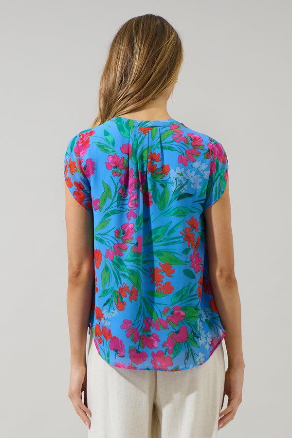 Sugarlips Finy Floral Souris Pleated Blouse