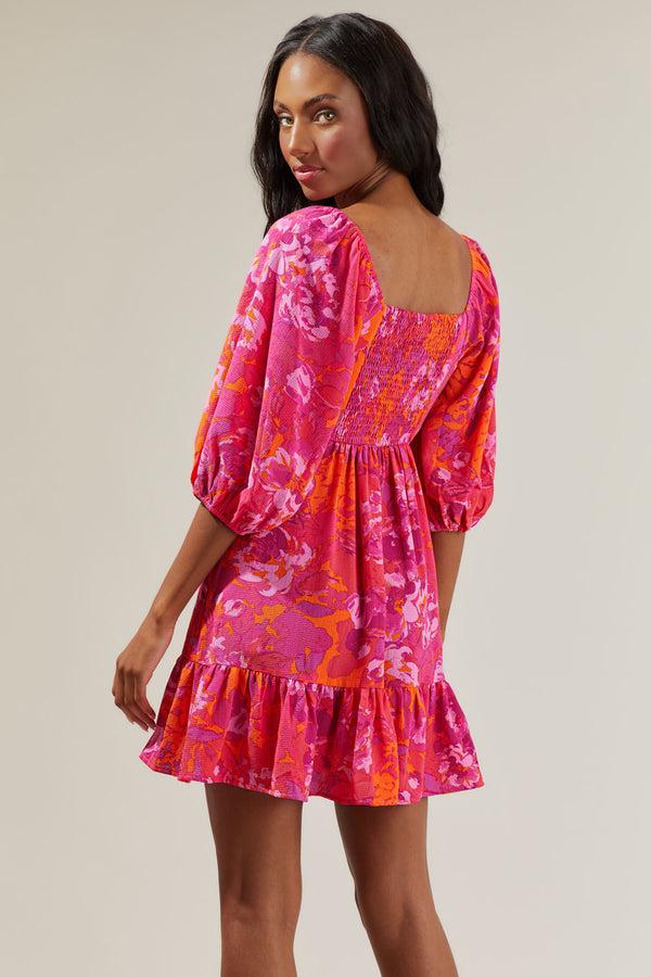 Sugarlips Flirty Floral Evy Sweetheart Mini Dress