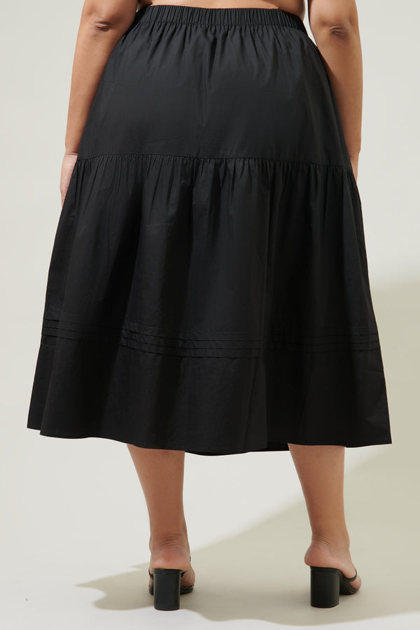 Sugarlips Flores Pleated Midi Skirt Curve
