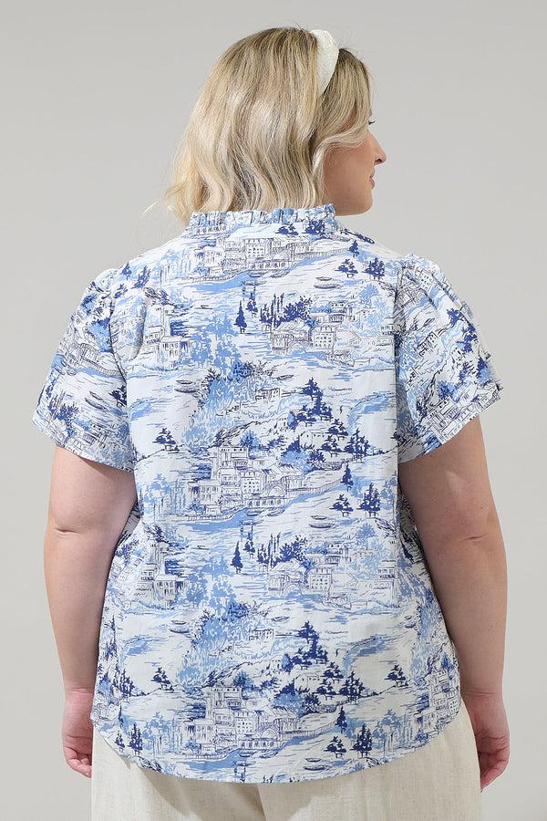 Sugarlips Francine Toile Fabiola Ruffle Top Curve