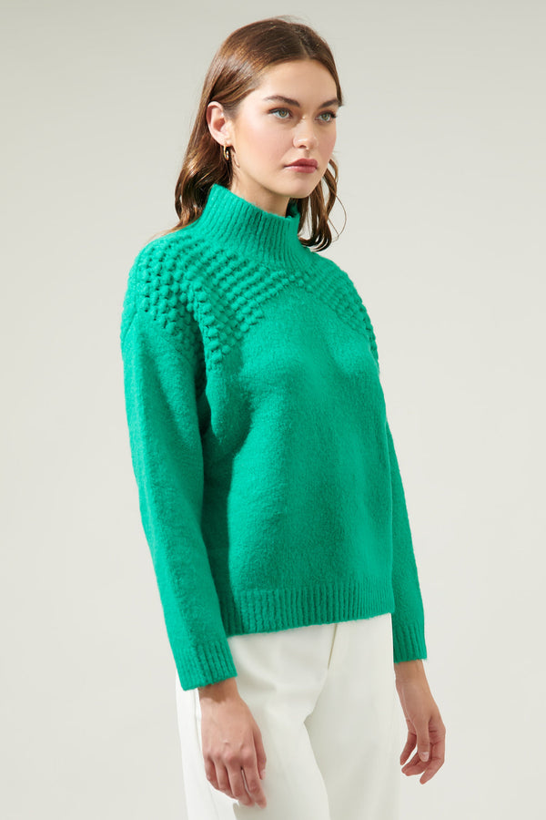 Sugarlips Fresia Textured Turtleneck Sweater