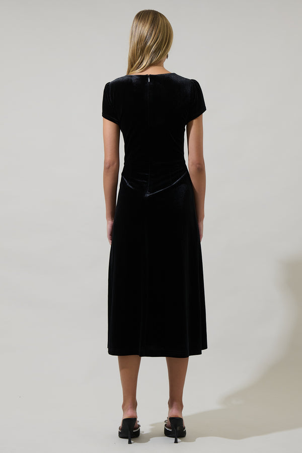 Sugarlips Fridley Velvet Cut Out Midi Dress