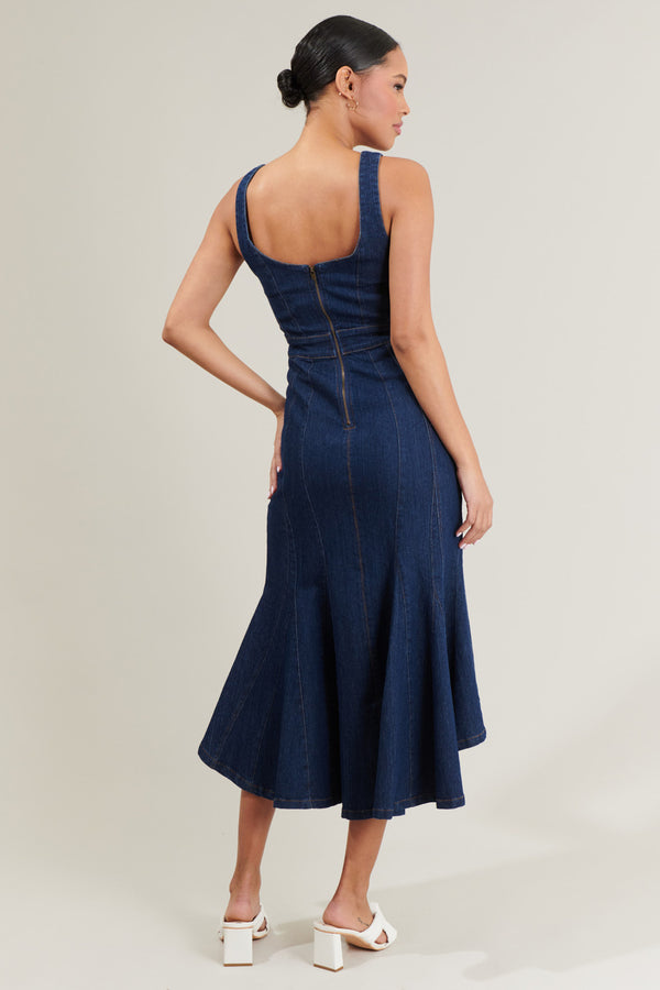 Sugarlips Gabriella Denim Midi Dress