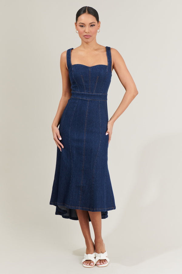sugarlips Gabriella Denim Midi Dress