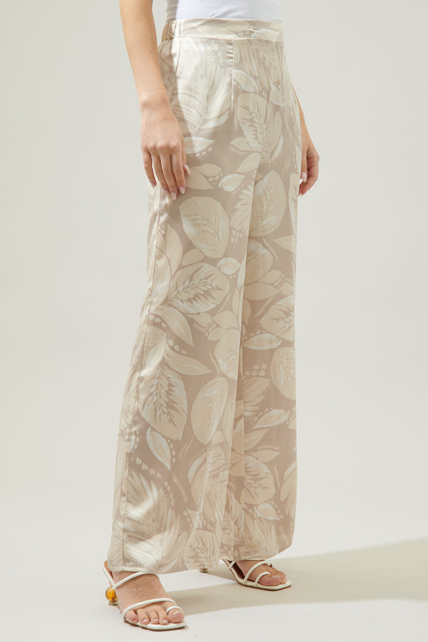 Sugarlips Gardenia Floral Wide Leg Pants