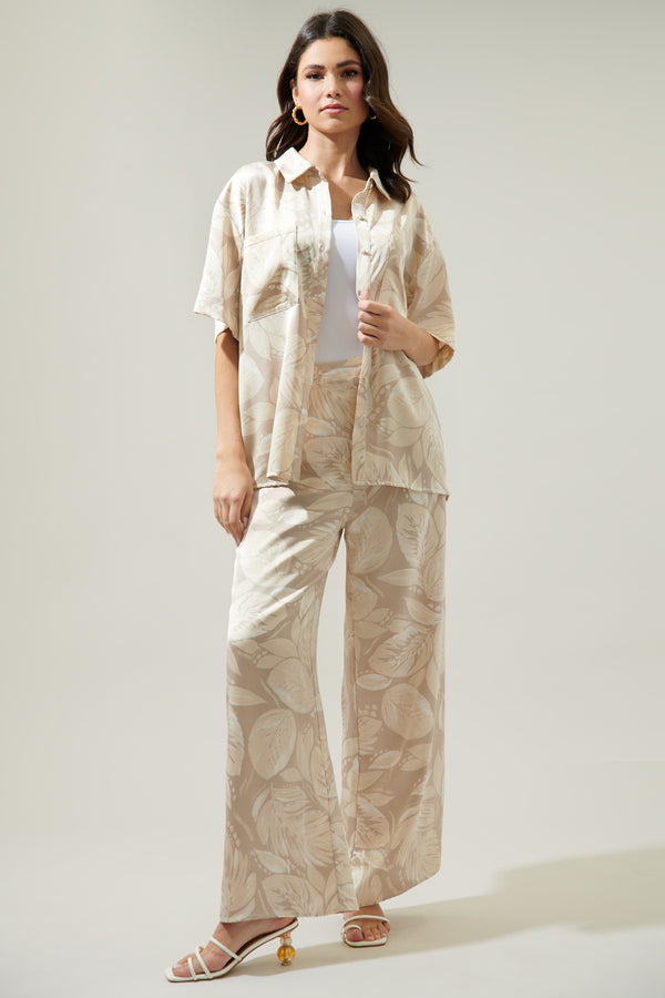 Sugarlips Gardenia Floral Wide Leg Pants