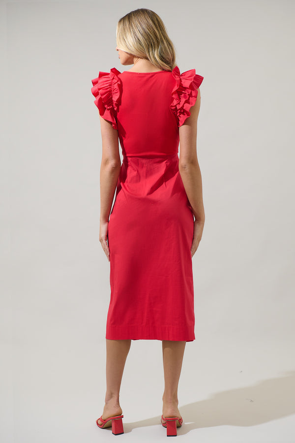 Sugarlips Gavina Glow Pleated Midi Dress