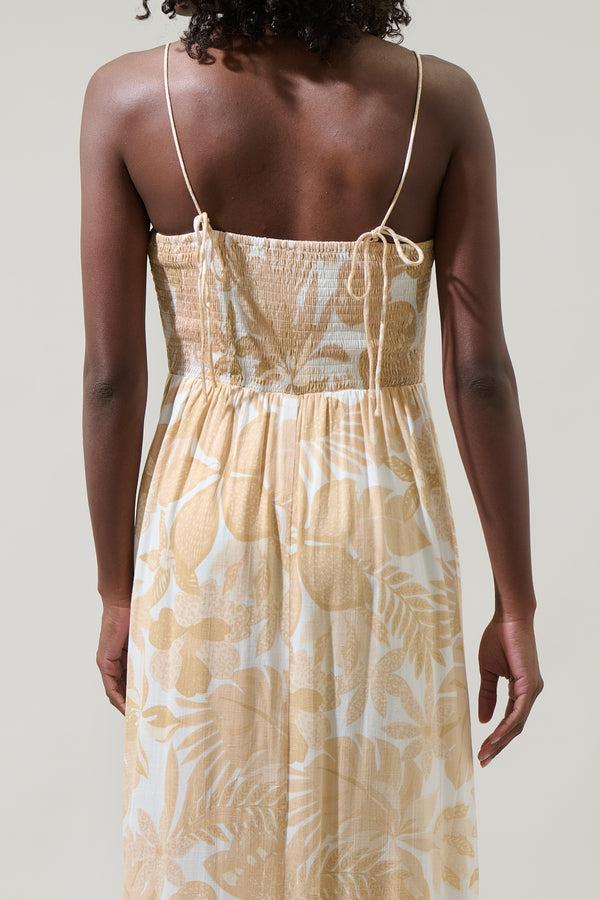 Sugarlips Geneva Floral Tell Smocked Midi Dress